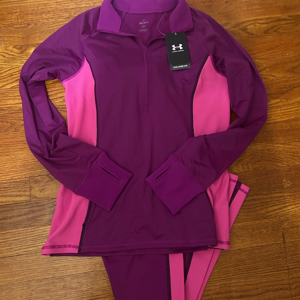 Under Armour Magenta and Pink Workout Set